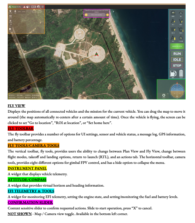 Mission Planner takeoff parameters view 1